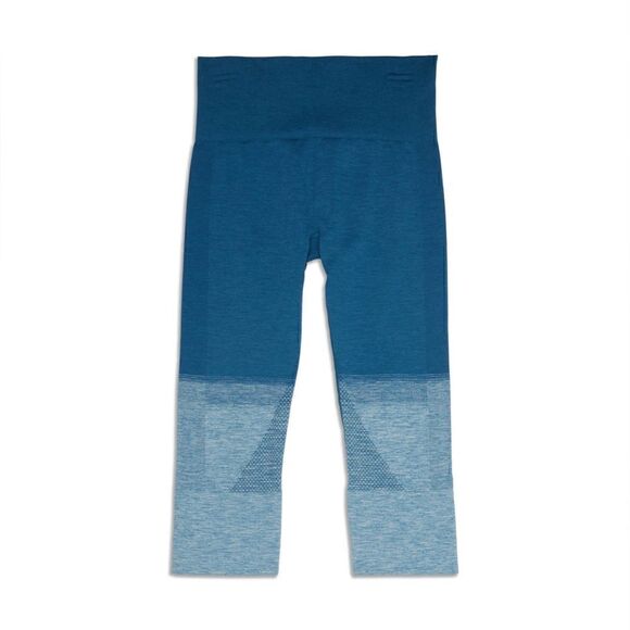 Lululemon seamlessly street crop heathered Poseidon blue - Picture 1 of 4